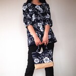 浴衣リメイク（藍染）ふんわりブラウス
