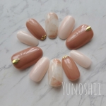 大理石ネイルSheerBrown