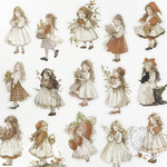 イラスト人物シール Mushroom Girl <S680>