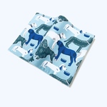 ブックカバー 文庫本サイズ　Blue dogs