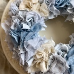 【数量限定】紫陽花リース （ブルー）紫陽花 リース 布リース