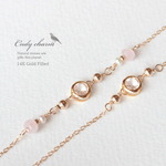 Candy charm Bracelet ローズクォーツ14KGF/A