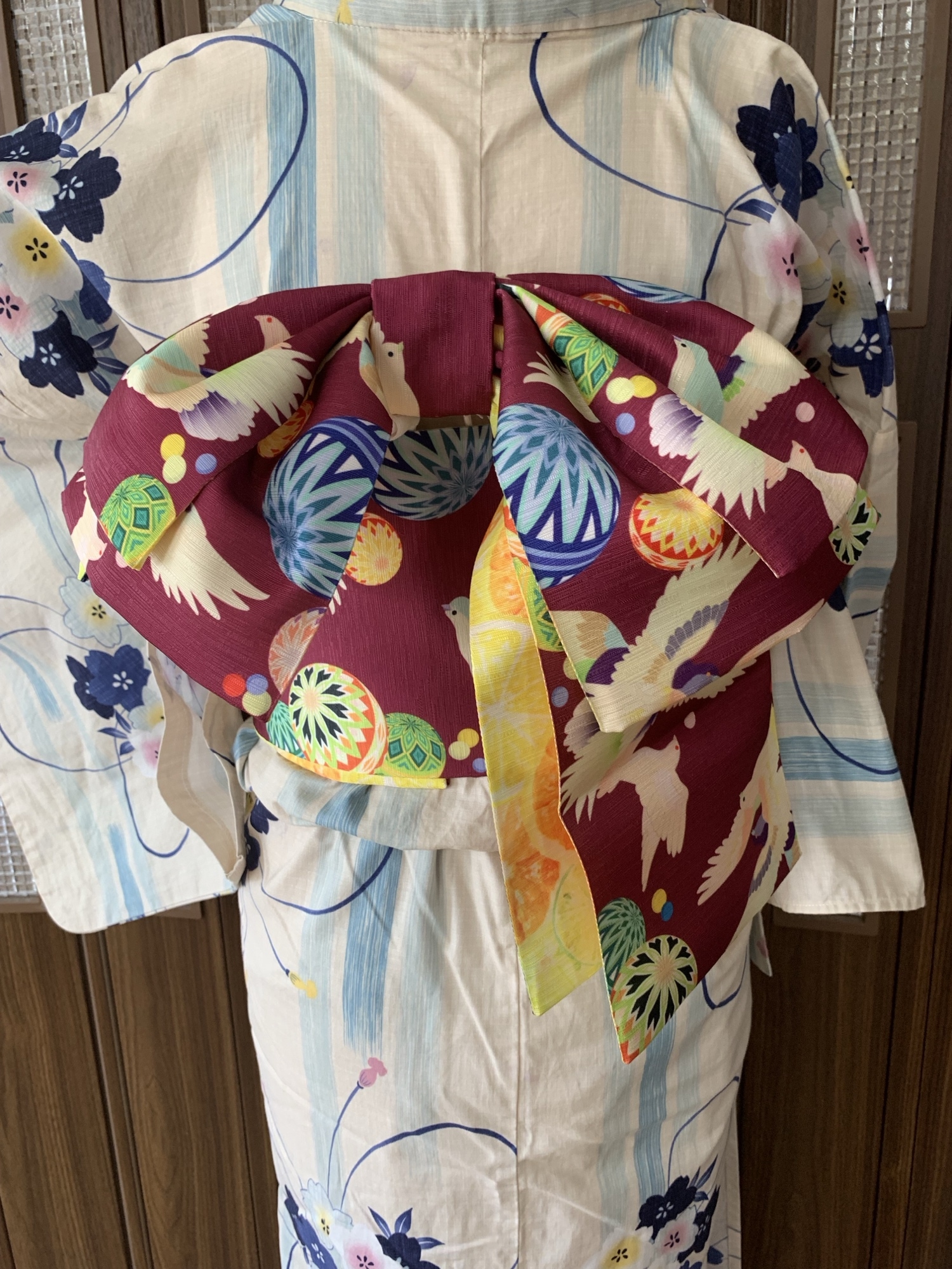 Lapin♡さま専用　持ち込み帯オーダー品　（名古屋帯→リボン太鼓） Lapin♡さま専用 持ち込み帯オーダー品 （名古屋帯→リボン太鼓