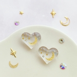 月の魔法イヤリング/ピアス　クリア