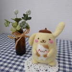 ＊Handmade＊羊毛フェルト＊ハムちゃんを抱っこした(∪・ω･)✧︎ちゃん💕＊