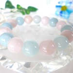 ★愛と海のパワー★ミックスベリル★アクアマリン☆モルガナイト（ピンクアクアマリン）♪　☆１２ｍｍ☆