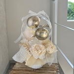 お花屋さんのバルーンフラワー　226ゴールド　結婚祝い　誕生日　電報　祝電　開店祝い　開院祝い　御祝　開業祝い 出産祝い　開店祝い　推しカラー　推し