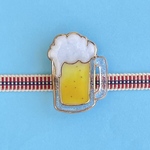 まろやかな泡の生ビール帯留　　