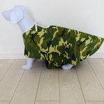 犬服　レインコート　迷彩柄