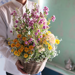 【sale】生きた花々の贈り物・ナチュラルバスケットC