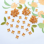 オリジナル新色★8mm キンモクセイ　お花のパーツ　ゴールドオレンジ