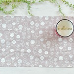 【感謝価格】ランチョンマット/ブラウン地に白いお花