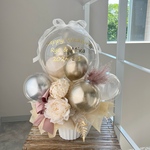 お花屋さんのバルーンフラワー　227ゴールド　結婚祝い　誕生日　電報　祝電　開店祝い　開院祝い　御祝　開業祝い 出産祝い　開店祝い　推しカラー　推し