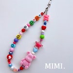 ビーズストラップ🧸🩷スマホストラップ❤️ハンドストラップ🟢ファンシーPOPポップ⭐️¨̮* /MIMI. 
