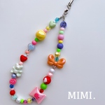 ビーズストラップ🟡スマホストラップ🐰🍬ハンドストラップ🧸🟢ファンシーPOPポップ🟣¨̮* /MIMI. 