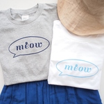 『 meow 』cat Ｔシャツ・ねこ ロゴTシャツ　ユニセックスサイズ 