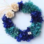ピラミッド紫陽花のアンティークリース