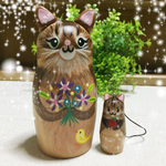 S様ペットオーダー品＊猫ちゃんマトリョーシカ針山＆ストラップ