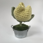 毛糸のお花のポット