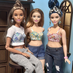 Curvy Barbie//カーヴィーバービー 花柄クロップドキャミトップス