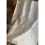 ホワイト刺繍レースのハンカチクロスカーテン・アンティーク・フランス