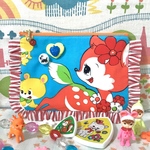 ♡昭和レトロ♡フリルファスナーポーチ⑤