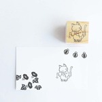 線香花火を楽しむたまちゃん スタンプ 猫 花火 浴衣 ゆかた はんこ　0317