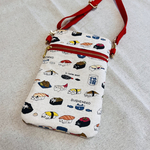 ＊オーダー作品＊　スマホポシェット　寿司ねこ柄
