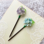 【レビュー1000回達成記念商品】シンプル紫陽花の一本かんざし　選べる2色