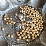 【30コセット】#czech beads#チェコビーズ　bicone6㍉ gold spacer