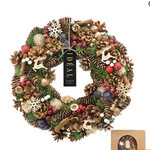 🈹 早割🎄★毎年飾れるクリスマスリース★【早割特別価格】クリスマスリース 　トナカイ＆レッドベリーL　クリスマス　クリスマスギフト　お正月飾り　しめ縄　しめ飾り　お正月リース玄関リース　