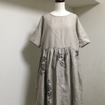 (即納)薔薇リネン＊ハイウエス:ワンピース