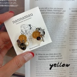 morimoribeadsが（イエロー）ピアス／イヤリング