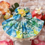 🌺🌴南国ビーチドレス ブルー🏖Mサイズ