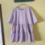 【SALE】2段ティアードチュニック　ラベンダー