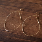 14kgf textured drop pierces