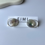  【EIMI】天然石　淡水パール　ゴールド　フープ