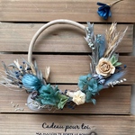 サマーリース　ブルーグリーン　紫陽花　インテリア