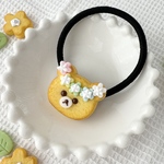 くま & お花　くまクッキー ヘアゴム　フェイクスイーツ