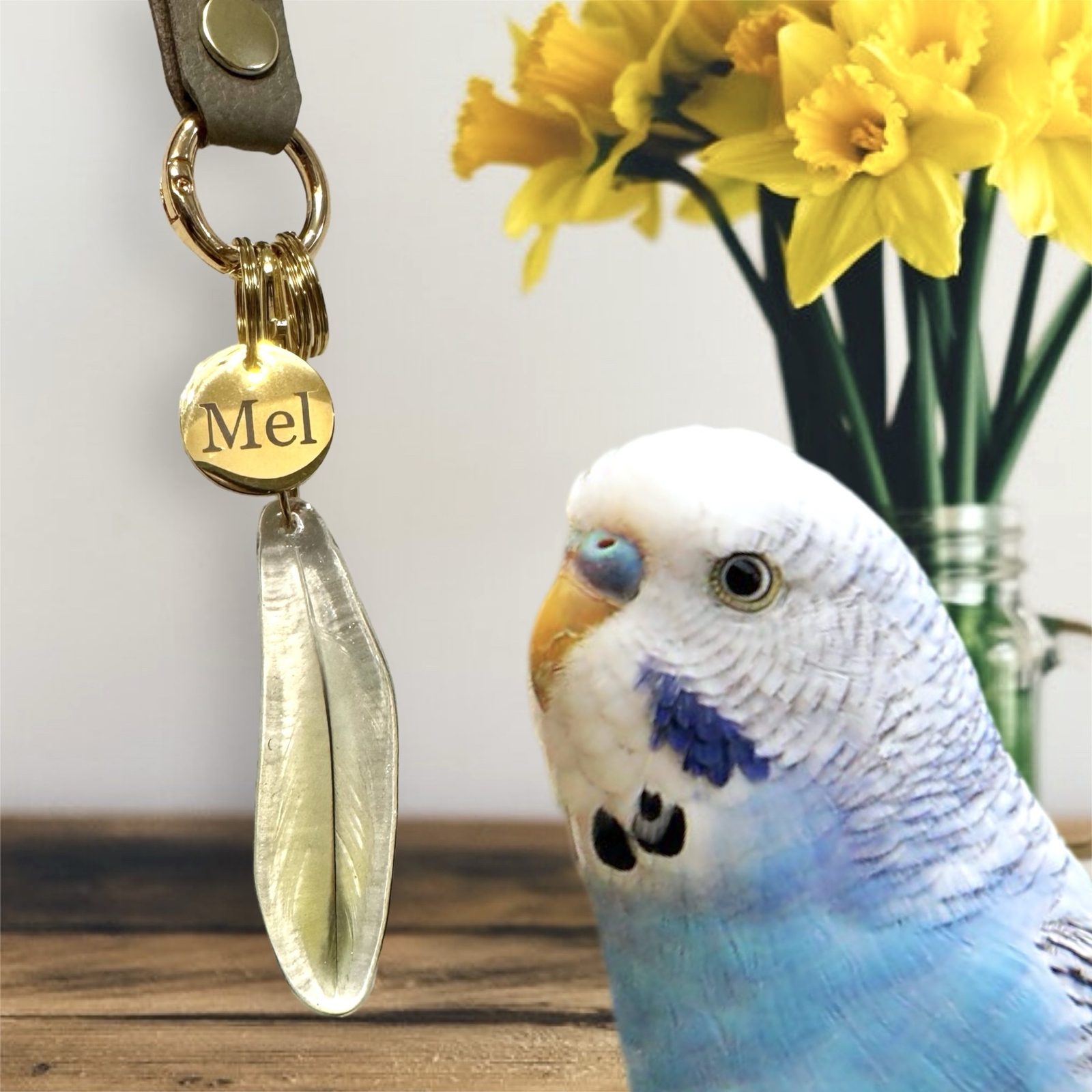 うちの子♪羽そのままメモリアルキーホルダー(鳥さんの種類は