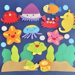 夏　海の生き物　海　魚　水族館　保育園　幼稚園　壁面