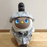 ラボット服 /  前開きベスト＆帽子セット葉っぱ柄グレー