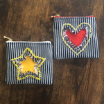 ハート ビーズ ポーチ