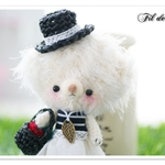 ほわほわさん*生成り*葉っぱチャーム*