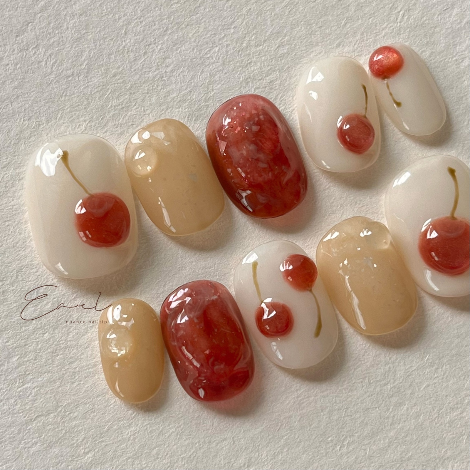 cherry jam?? / ネイルチップ / さくらんぼネイル / チェリーネイル 