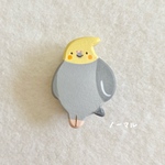 〈ノーマル〉ごきげんオカメのブローチ