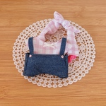 ちびぬい 服  デニムセット (pink)