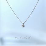 一粒ダイヤ ✴︎ CZ ネックレス　サージカルステンレス シルバー メンズ ペア トラベル