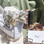 フラワー蝶ネクタイ　ヘアーアクセサリー（モダンアナベル）子供から大人までOK♡