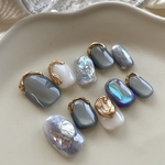 no.165 ブルーニュアンス　うるうるネイル　夏ネイル　ぷっくりネイル　マグネットネイル　キラキラネイル